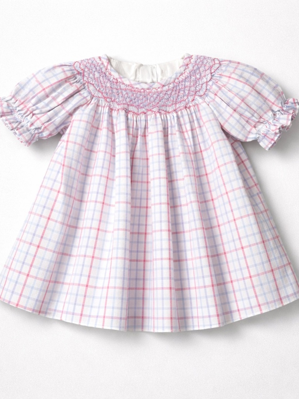 The Beaufort Bonnet Company Bettye Sue smocked windowpane top 3T